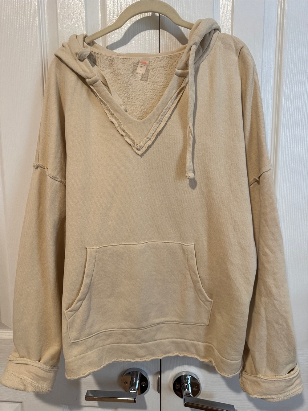 MONO B  V-Neck Hoodie Sweatshirt